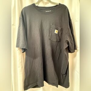 Carhartt Men's Black Tee with Pocket Size- XL